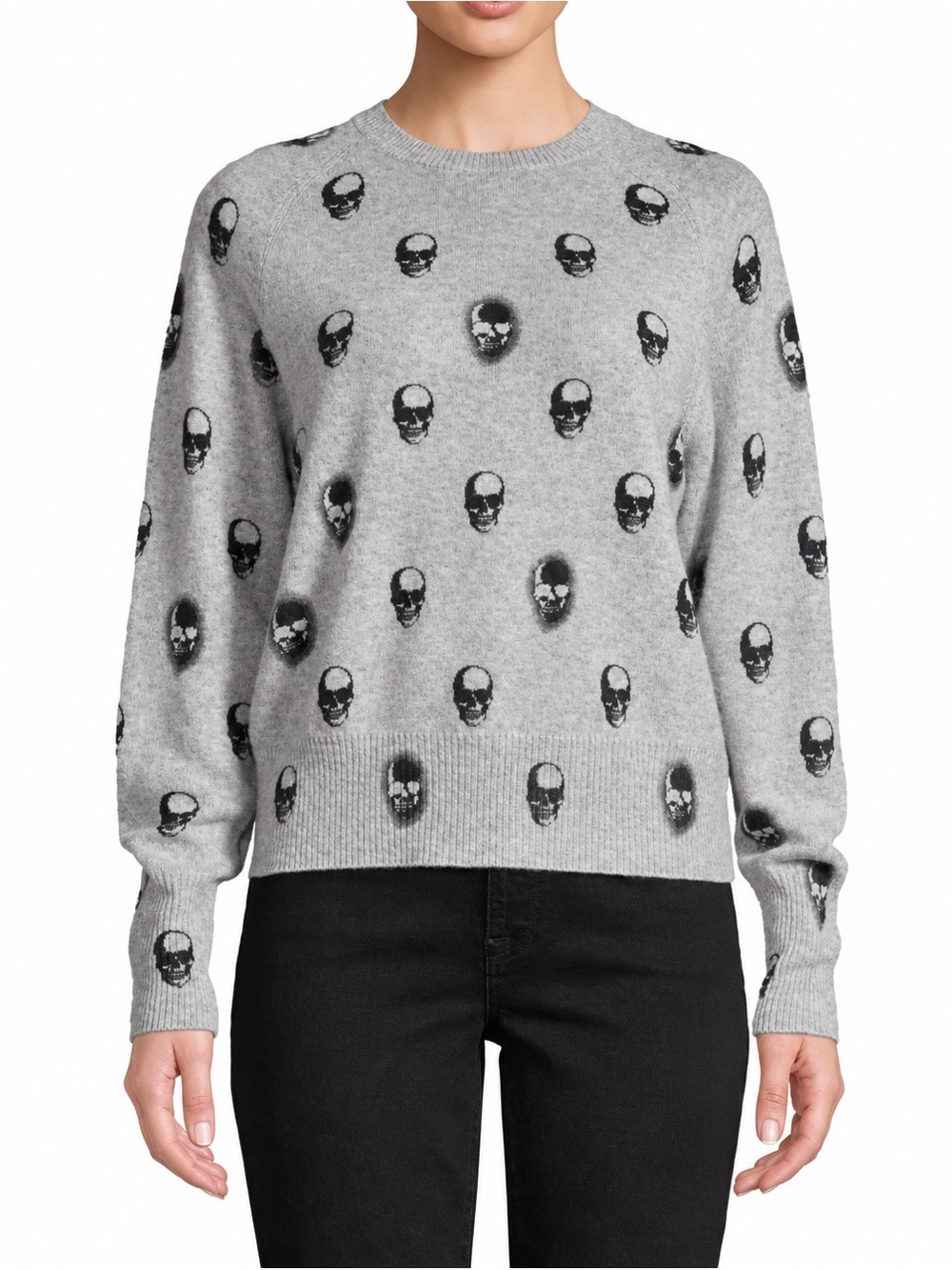 Skull Cashmere Skull Print Cashmere Crewneck